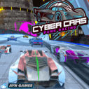 Cyber Cars Punk Racing is a 3D car driving game with futuristic cars and theme. There are super vehicles, neon city, and many game modes. 16 supercars, 60 racetracks, 2 players, 1 free drive area, Hot Pursuit area, and a battlefield are waiting for you. This game has a vehicle purchase and development system, and you can race against artificial intelligence or drive freely.